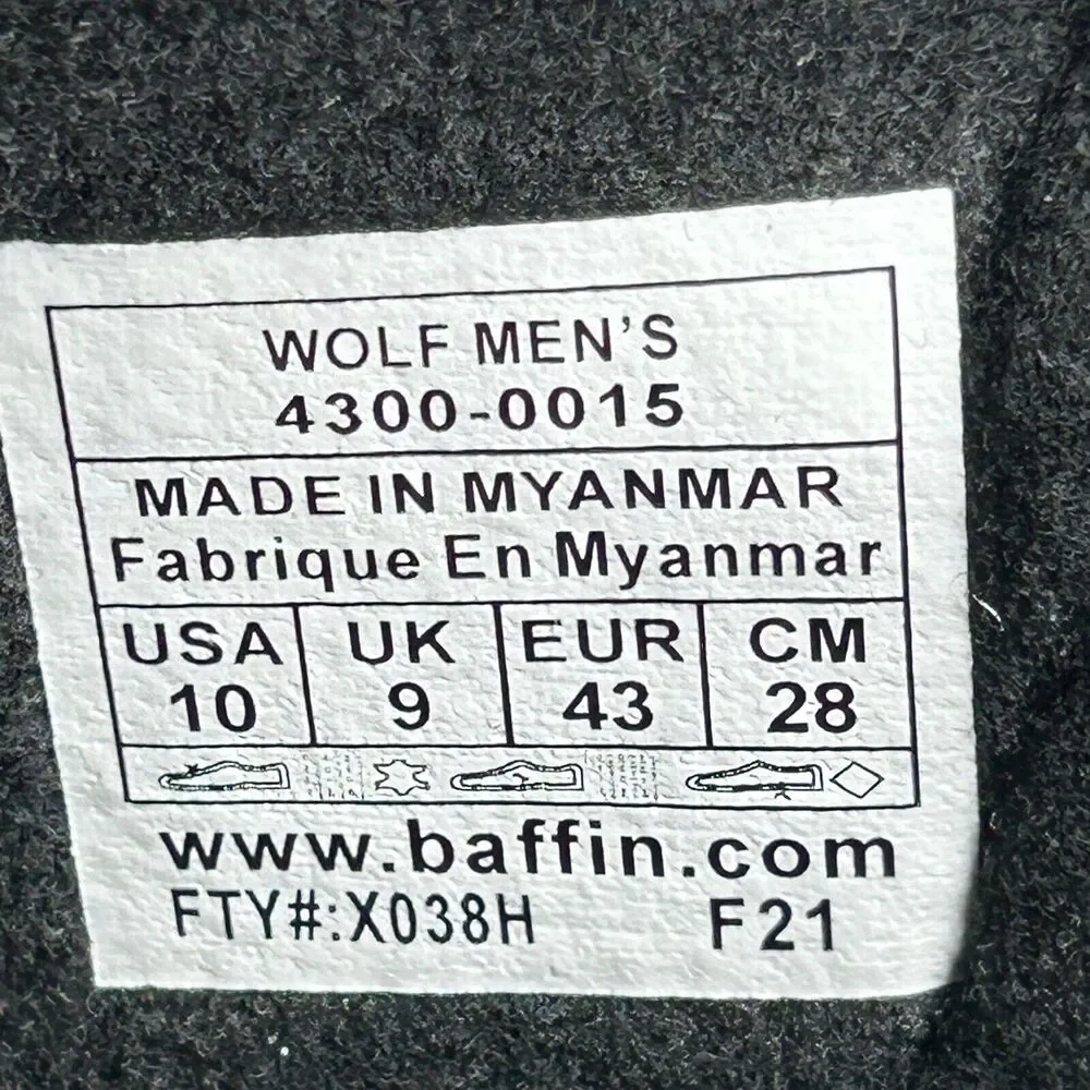 Baffin Black Gray Winter Snow Boots